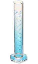 Glass measuring graduated cylinder
